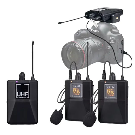 Voxfull Wlj02 High-Quality Wireless Lavalier Microphone Lapel Microphone System Comes With Two 3.5mm Cables