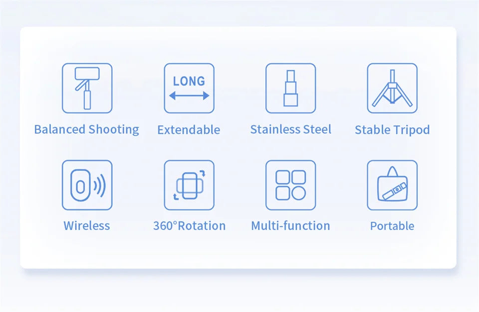 MEUYAG Selfie Stick Tripod 1708mm Long Monopod with Fill Light Bluetooth Remote 360° Rotation 1/4 Interface for Mobile Phones