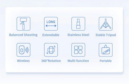 MEUYAG Selfie Stick Tripod 1708mm Long Monopod with Fill Light Bluetooth Remote 360° Rotation 1/4 Interface for Mobile Phones