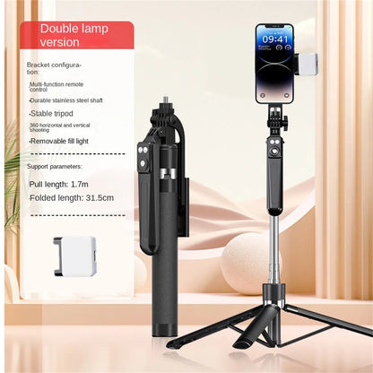 MEUYAG 170cm 360 ° rotation Selfie Stick with Wireless Bluetooth Extended Tripod with Remote Shutter for smartphone Android ios