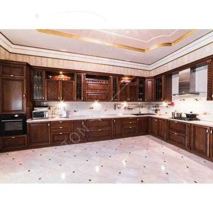 American Style Custom Design Solid Wood Kitchen Cabinet with Factory Price