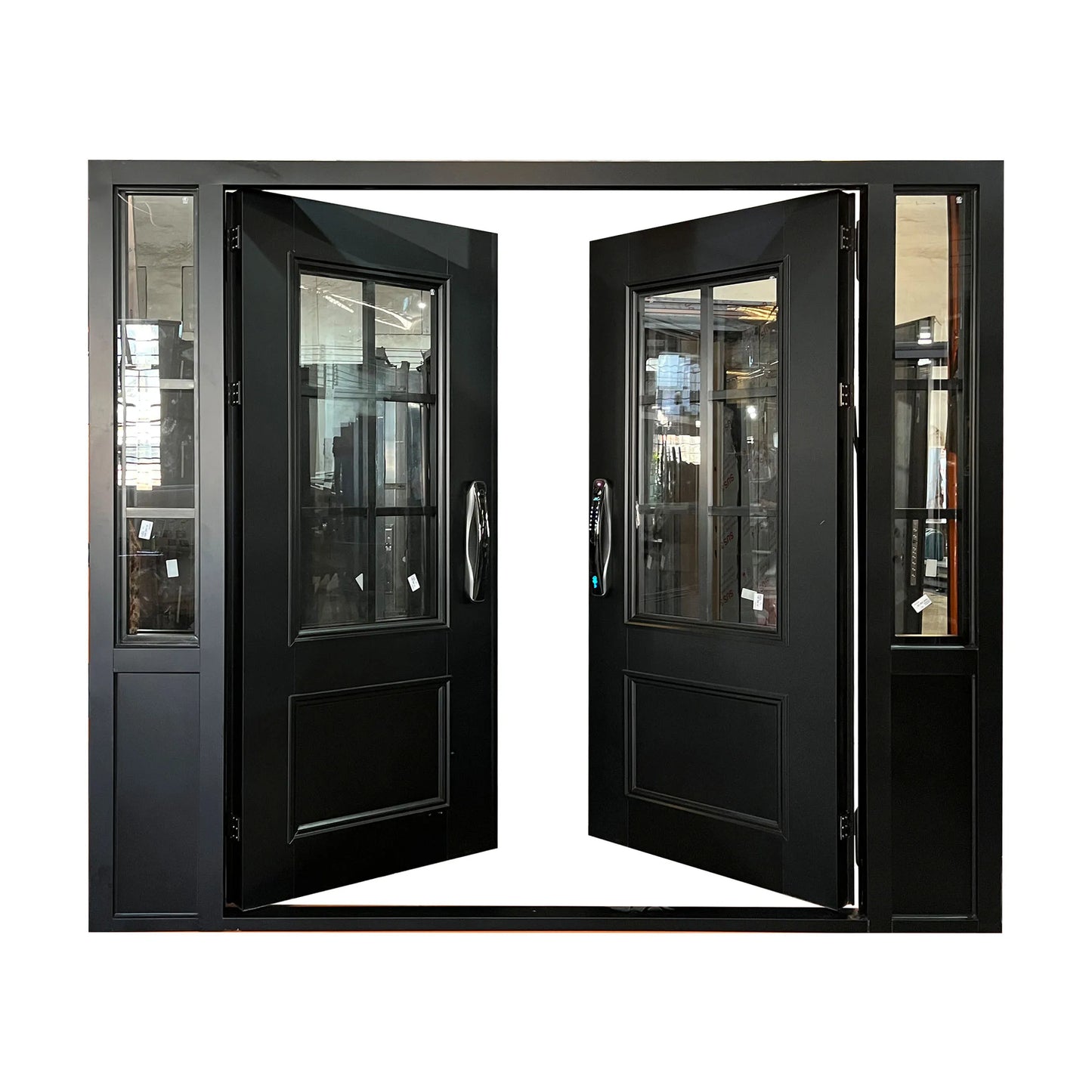Customized door service, Heavy Duty Theft Proof Waterproof Main Double iron Door Designs For Houses Double Front Doors