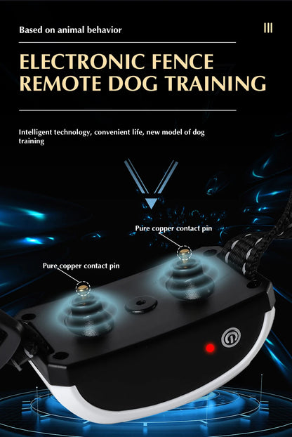 2 In 1 Electric Pet Wireless Fence Dog Training Collar Anti Runaway Up to 3 Dogs Outdoor Pet Containment Rechargeable System