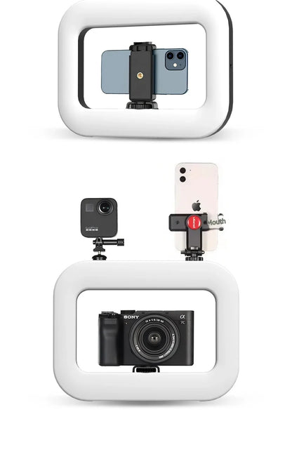 Roreta New Handheld Ring LED Rechargeable Portable Mobile Phone Live Broadcast Photography Desktop Rabbit Cage Selfie fill Light