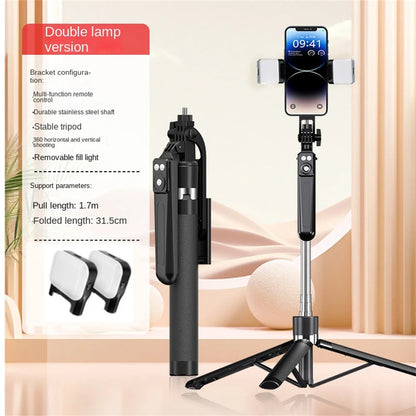 MEUYAG 170cm 360 ° rotation Selfie Stick with Wireless Bluetooth Extended Tripod with Remote Shutter for smartphone Android ios