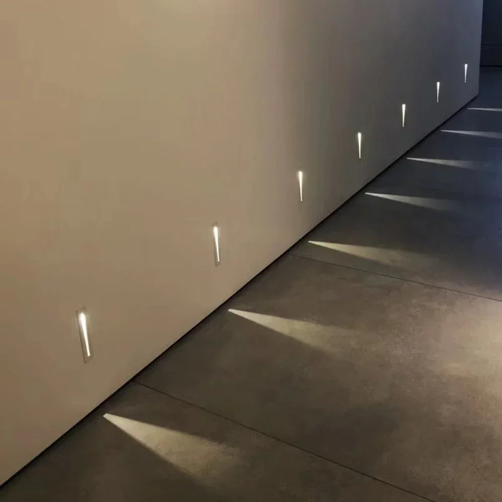 Smart Home Light and Outdoor Corner Wall Light Square Rectangle Staircase Led Step Light Motion Sensor Indoor Decor Wall Lamps